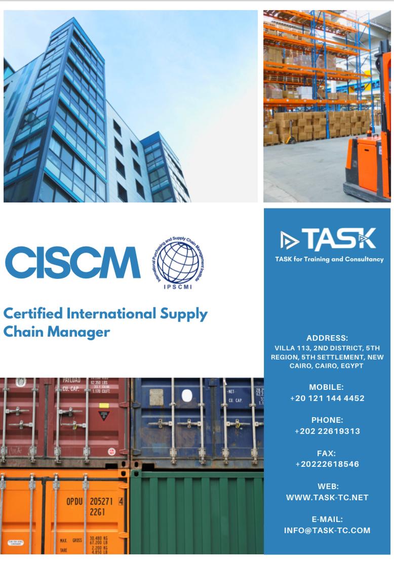 CISCM Certified International Supply Chain Manager